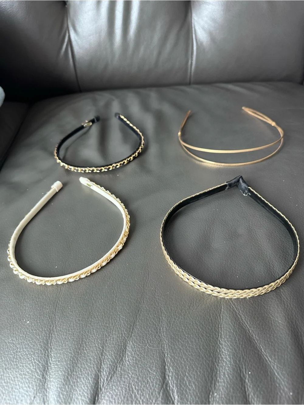 Assorted gold headbands